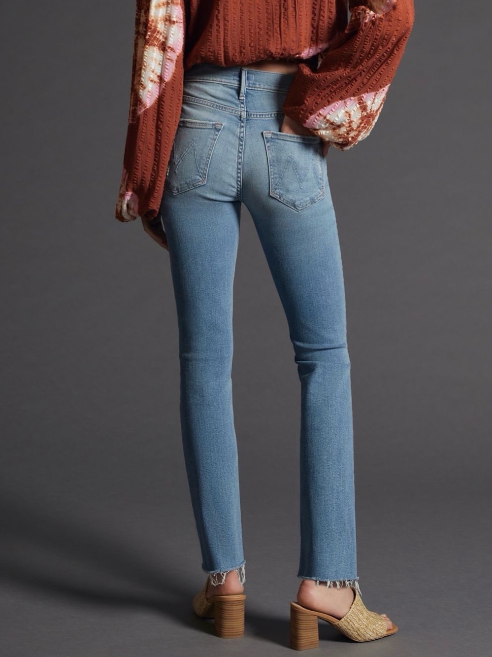 MOTHER • the mid rise dazzler ankle fray weekend kitten - size 29 straight leg